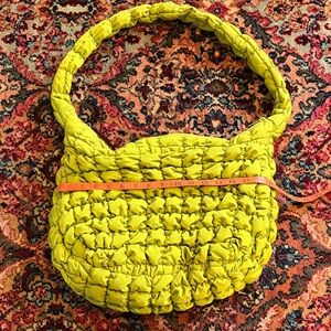 Lime Green Quilted Women's Bag
